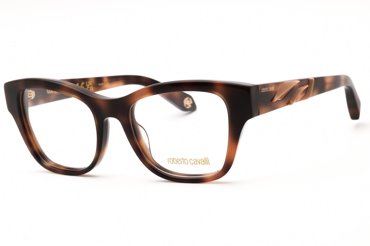 Roberto Cavalli VRC025M Cat Eye Acetate Eyeglasses — Brown by Roberto Cavalli