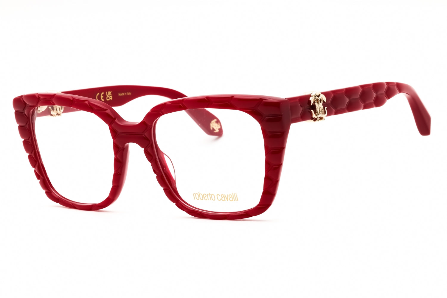 Roberto Cavalli VRC106V Cat-Eye Acetate Eyeglasses — Red by Roberto Cavalli