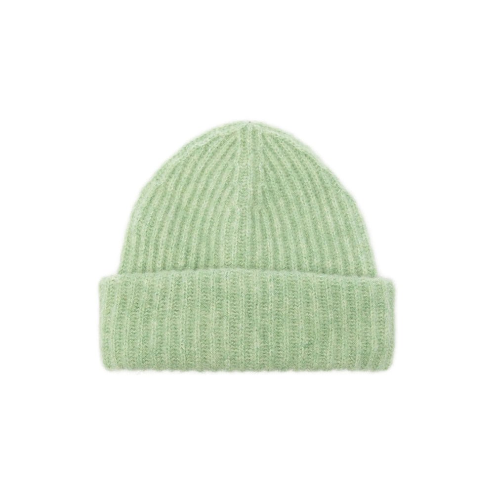 Roberto Collina 263MYB32051 Ribbed Knit Cashmere Blend Beanie — Green by Roberto Collina
