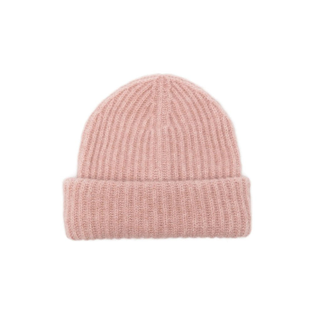 Roberto Collina 263MYB32051 Ribbed Knit Cashmere Beanie — Pink by Roberto Collina