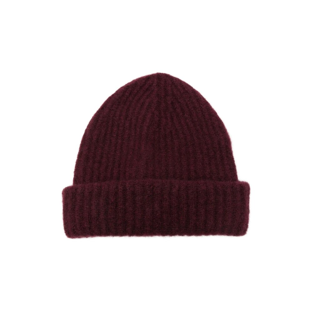 Roberto Collina 263MYB32051 Ribbed Knit Cashmere Beanie — Red by Roberto Collina