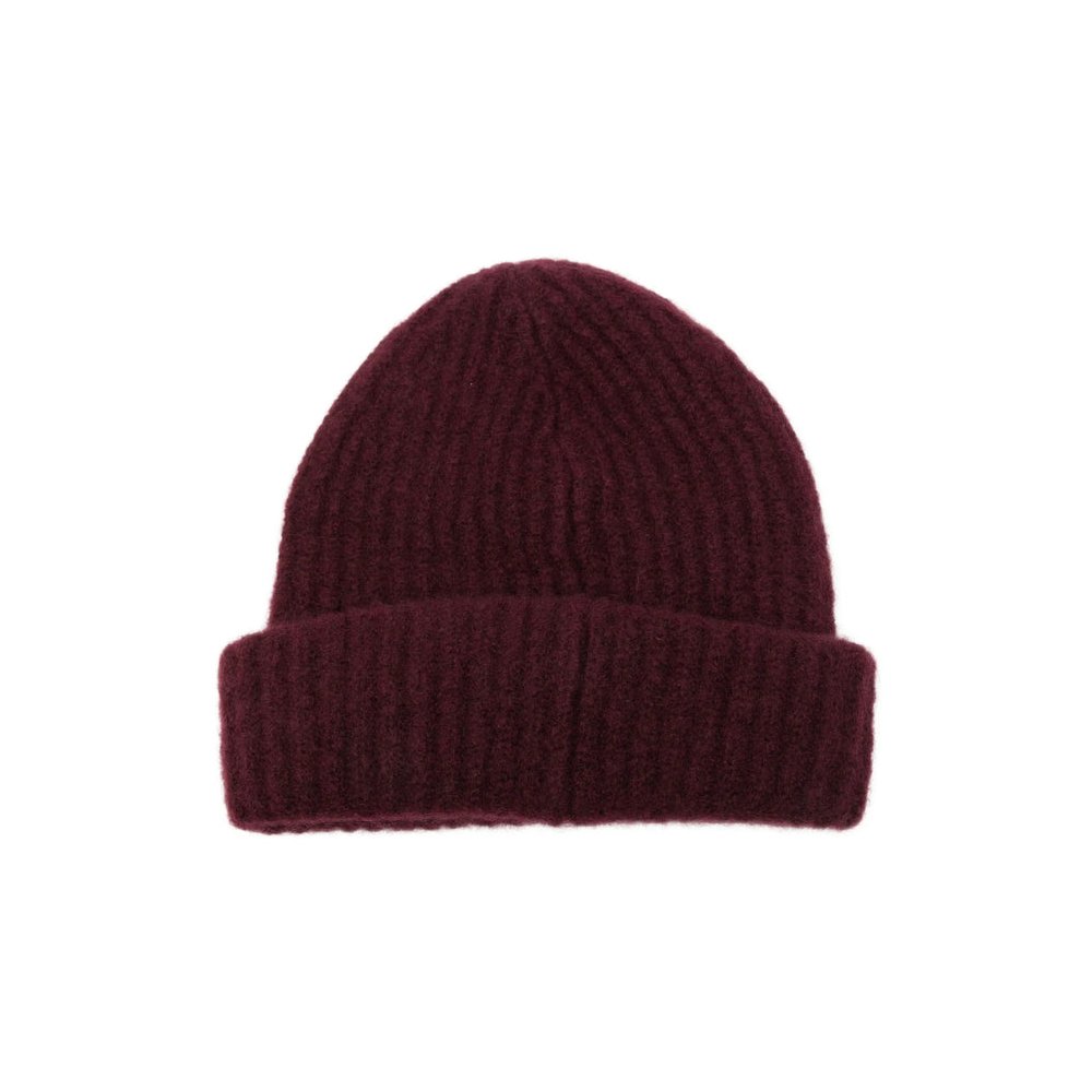 Roberto Collina 263MYB32051 Ribbed Knit Cashmere Beanie — Red, view 2