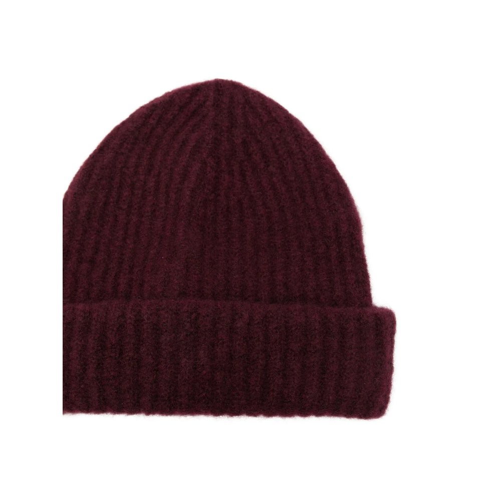 Roberto Collina 263MYB32051 Ribbed Knit Cashmere Beanie — Red, view 3