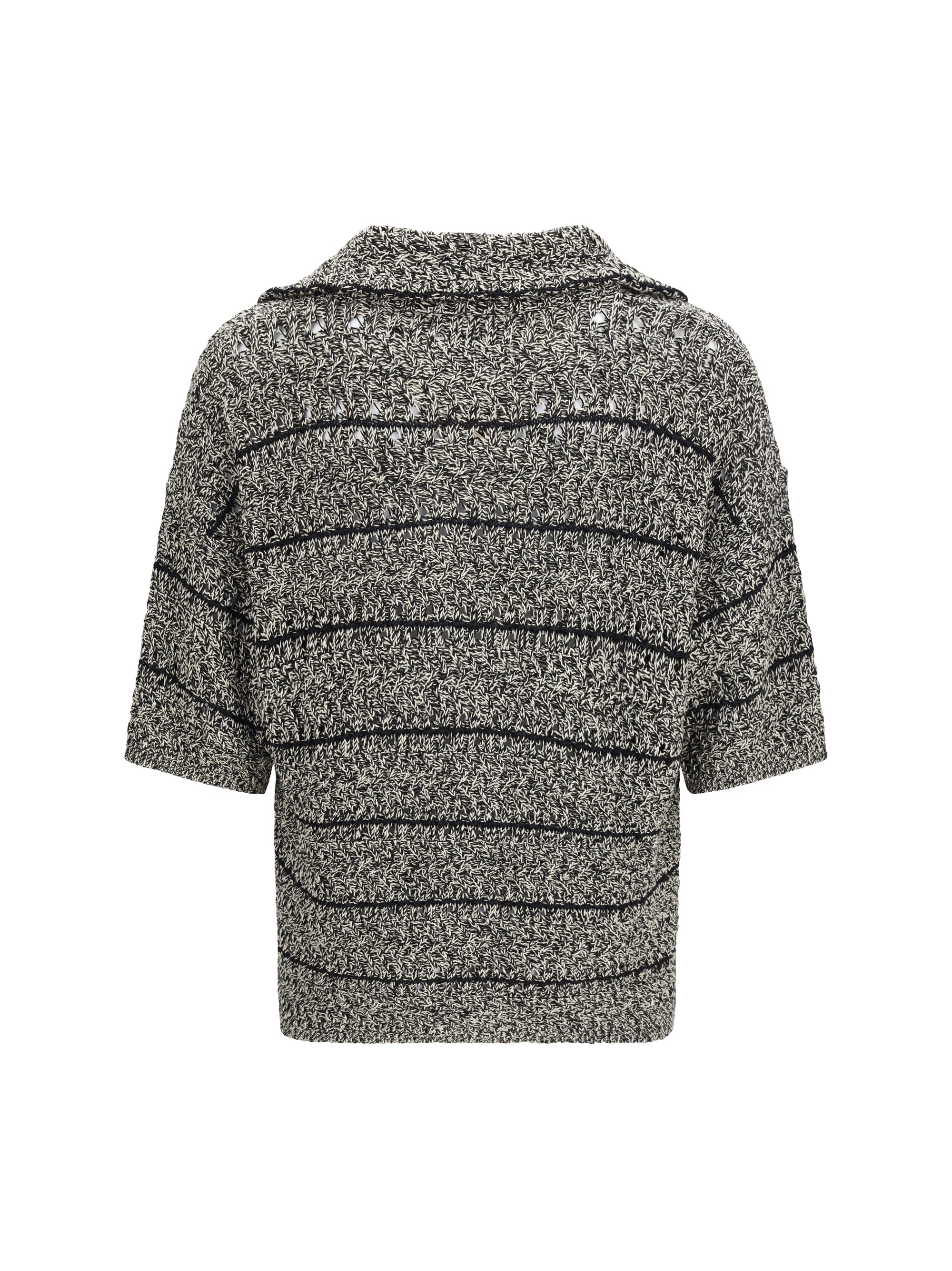 Roberto Collina Mouliné Texture Knit Shirt — Gray, view 2