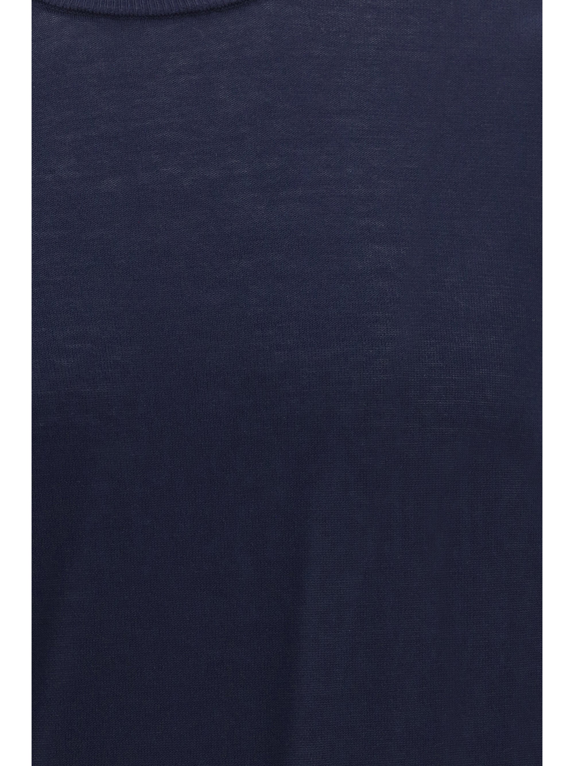 Roberto Collina Crew Neck Cotton Sweater — Navy, view 3