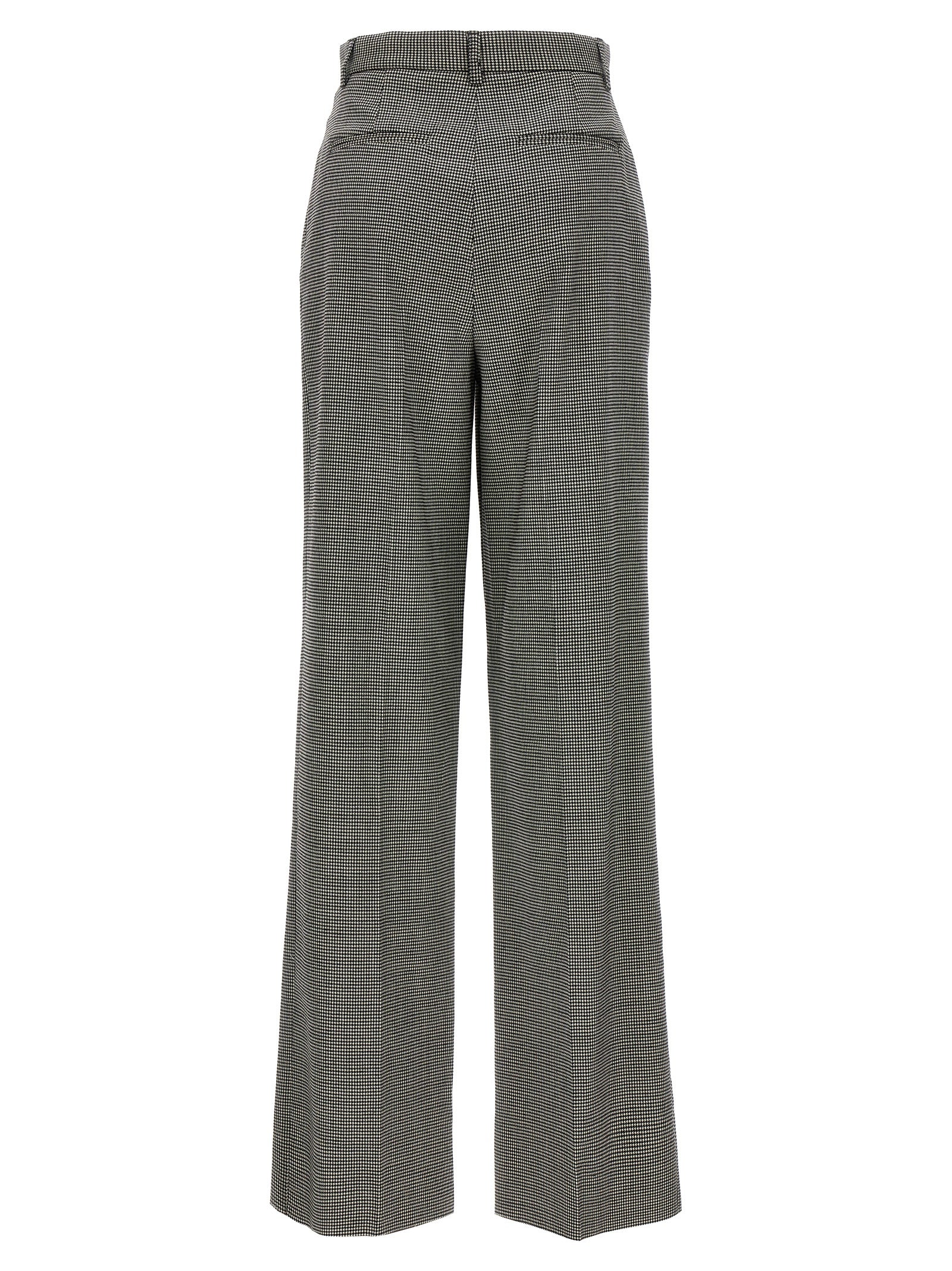 Rochas Houndstooth Wool Trousers — Gray, view 2