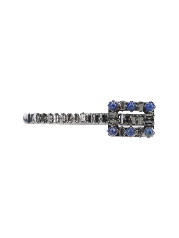 Roger Vivier Crystal-Embellished Metal Belt Buckle — Gray by Roger Vivier