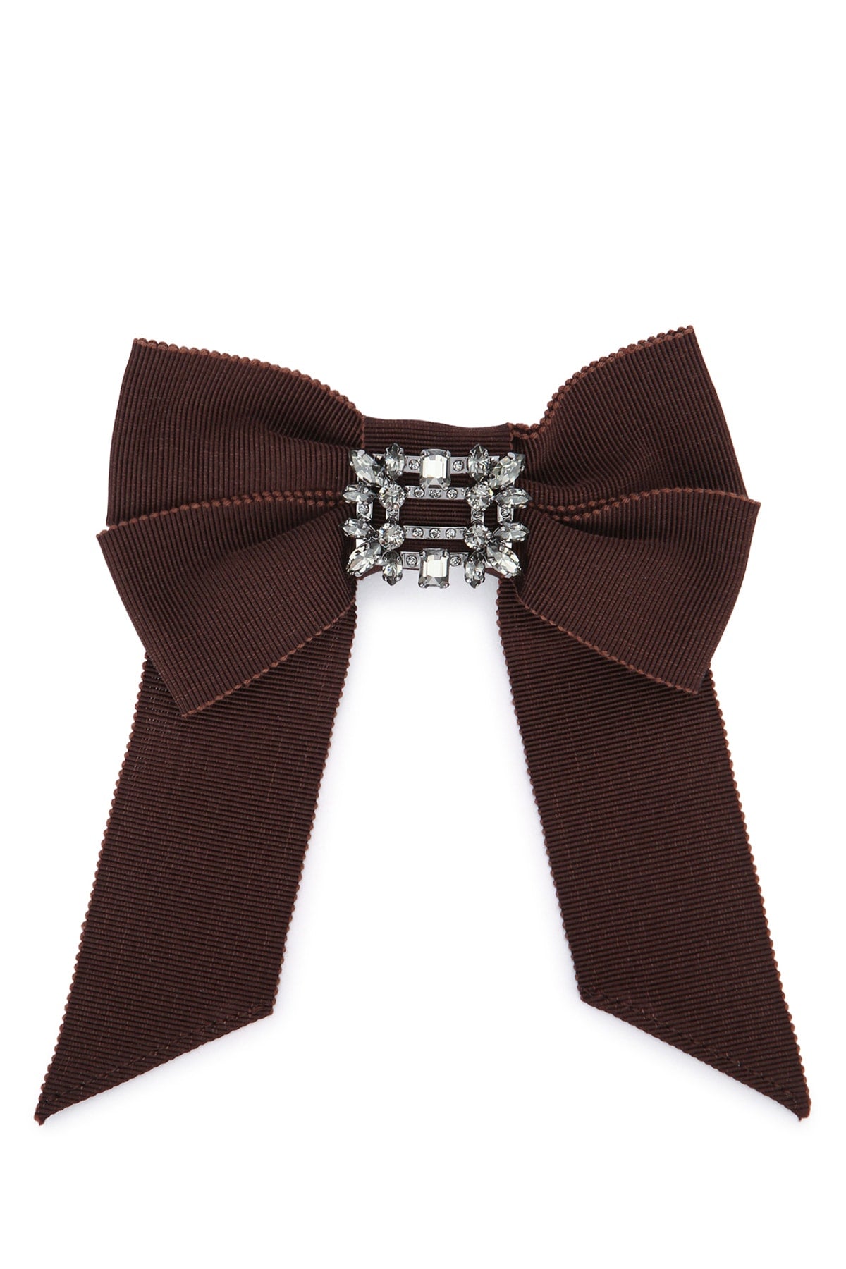 Roger Vivier Broche Hair Clip — Brown by Roger Vivier