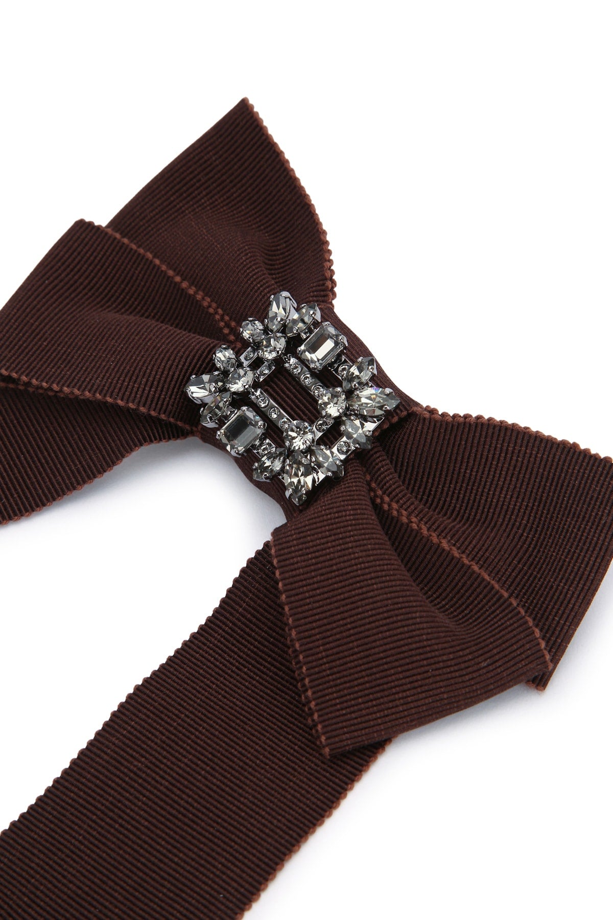 Roger Vivier Broche Hair Clip — Brown, view 2