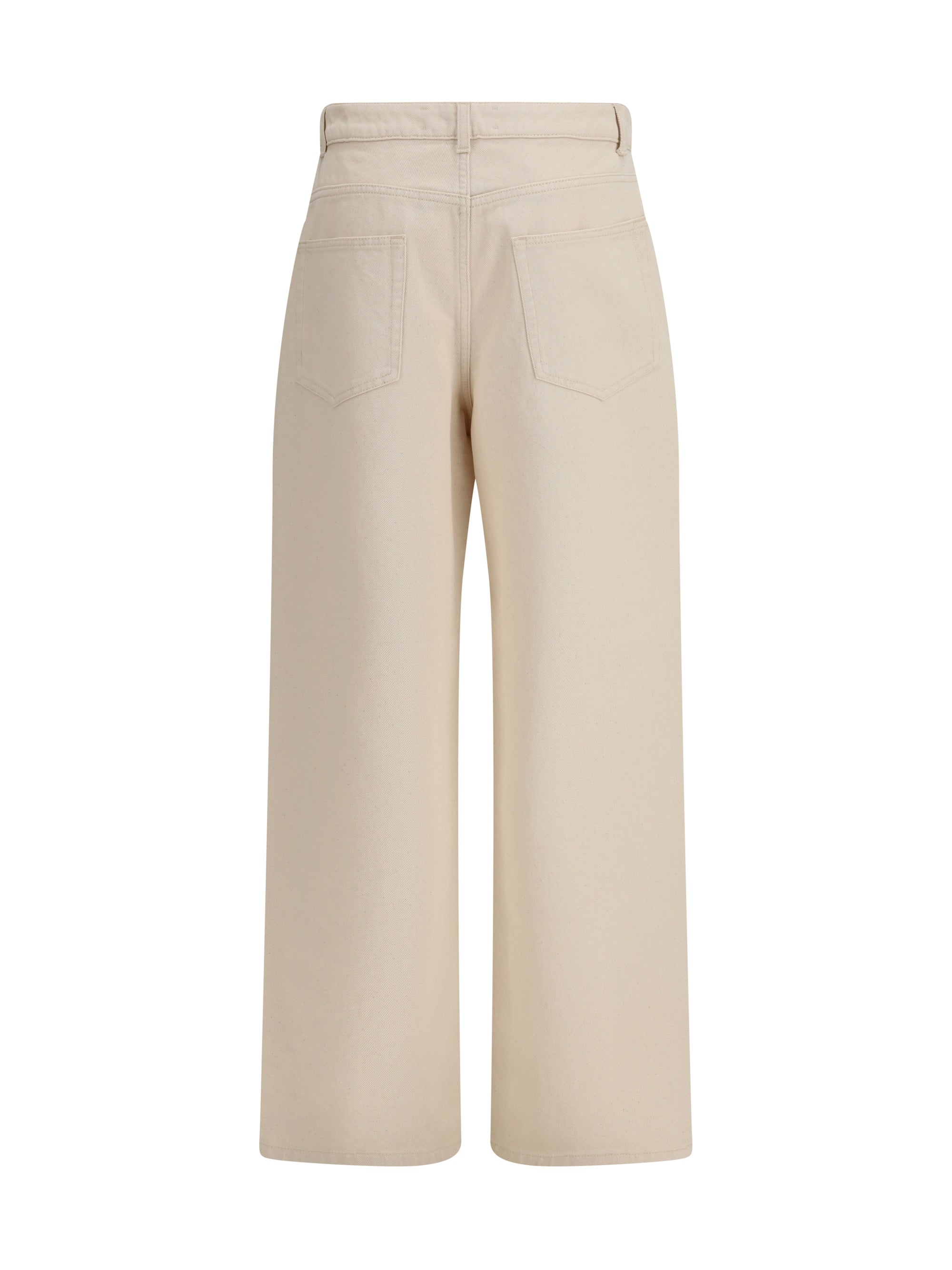 Rohe Baggy Fit Cotton Jeans — Beige, view 2
