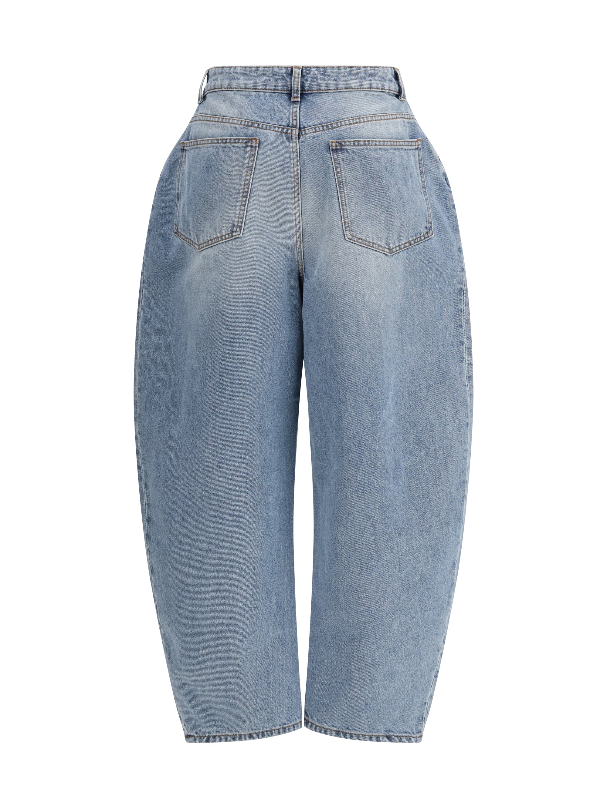 Rohe Barrel-Leg Straight-Fit Jeans — Blue, view 2
