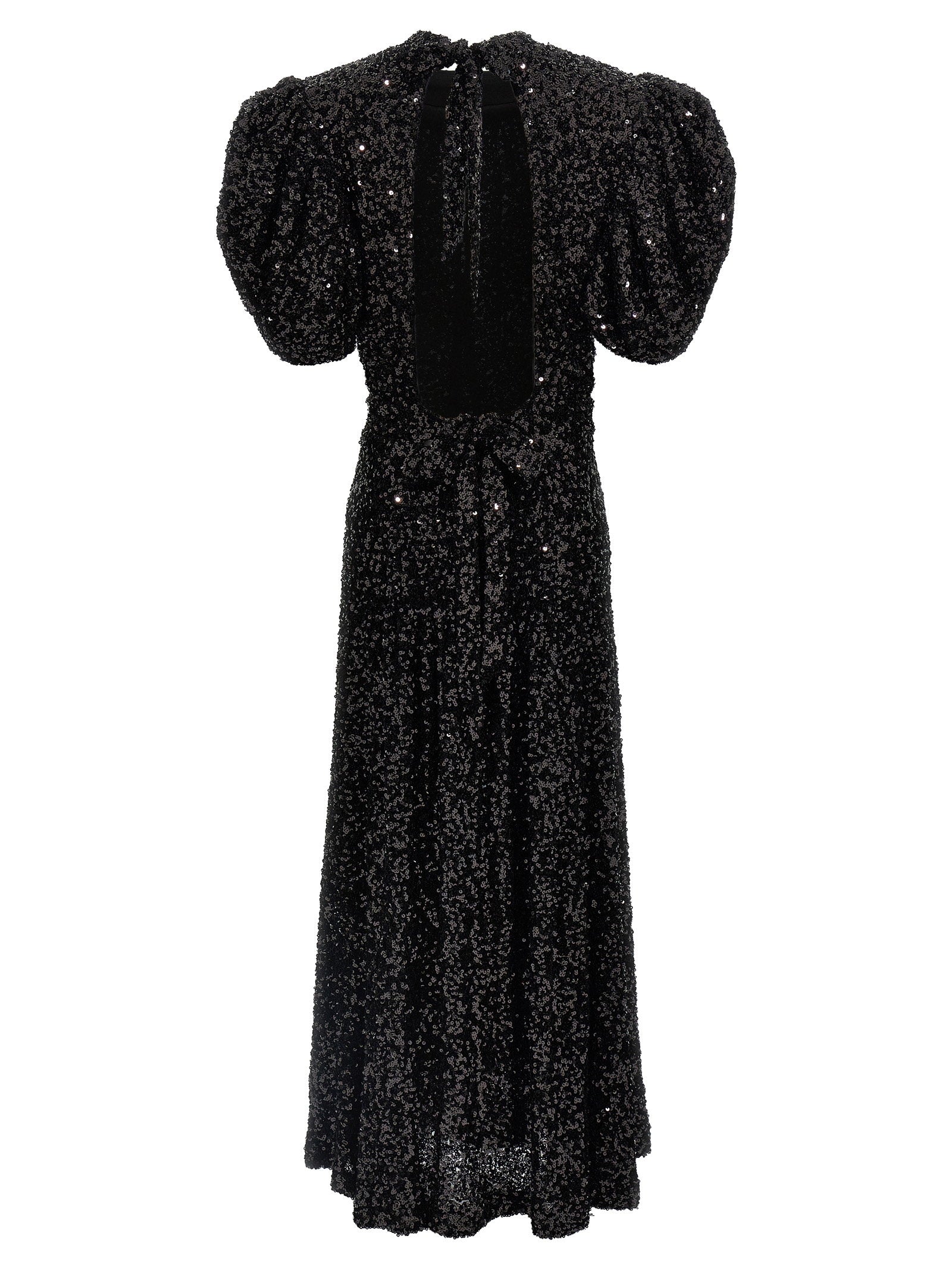 Rotate Birger Christensen Sequin Midi Dress — Black, view 2
