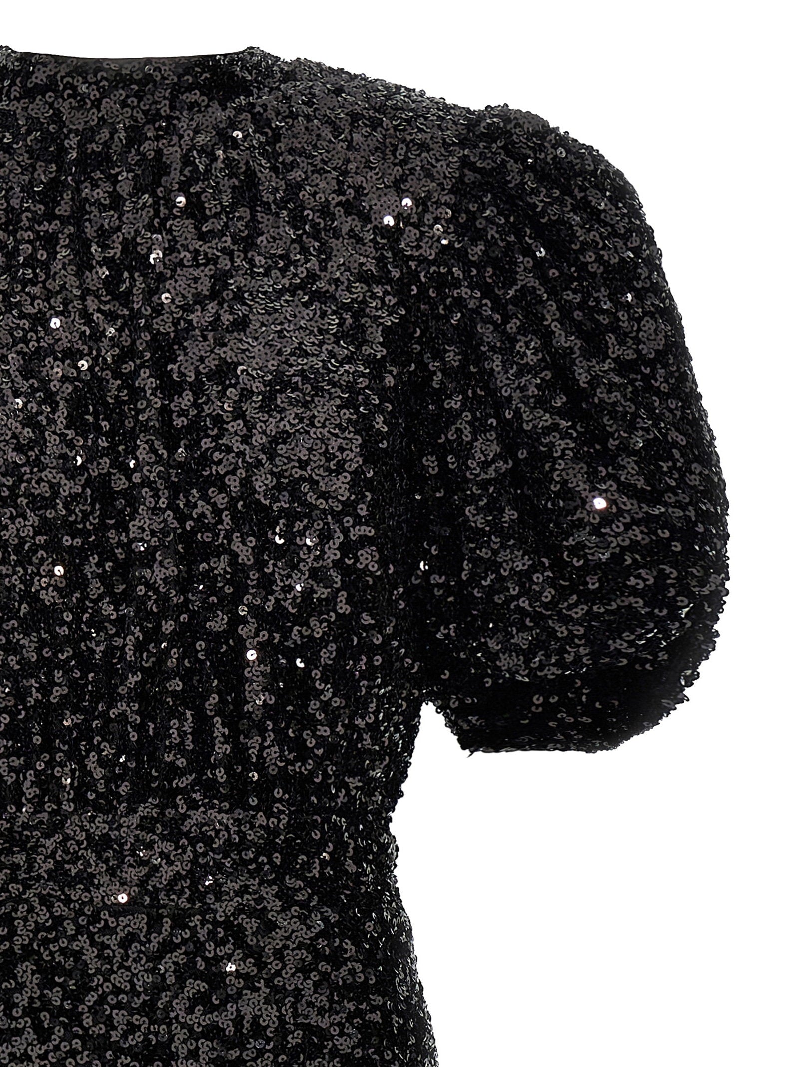 Rotate Birger Christensen Sequin Midi Dress — Black, view 3