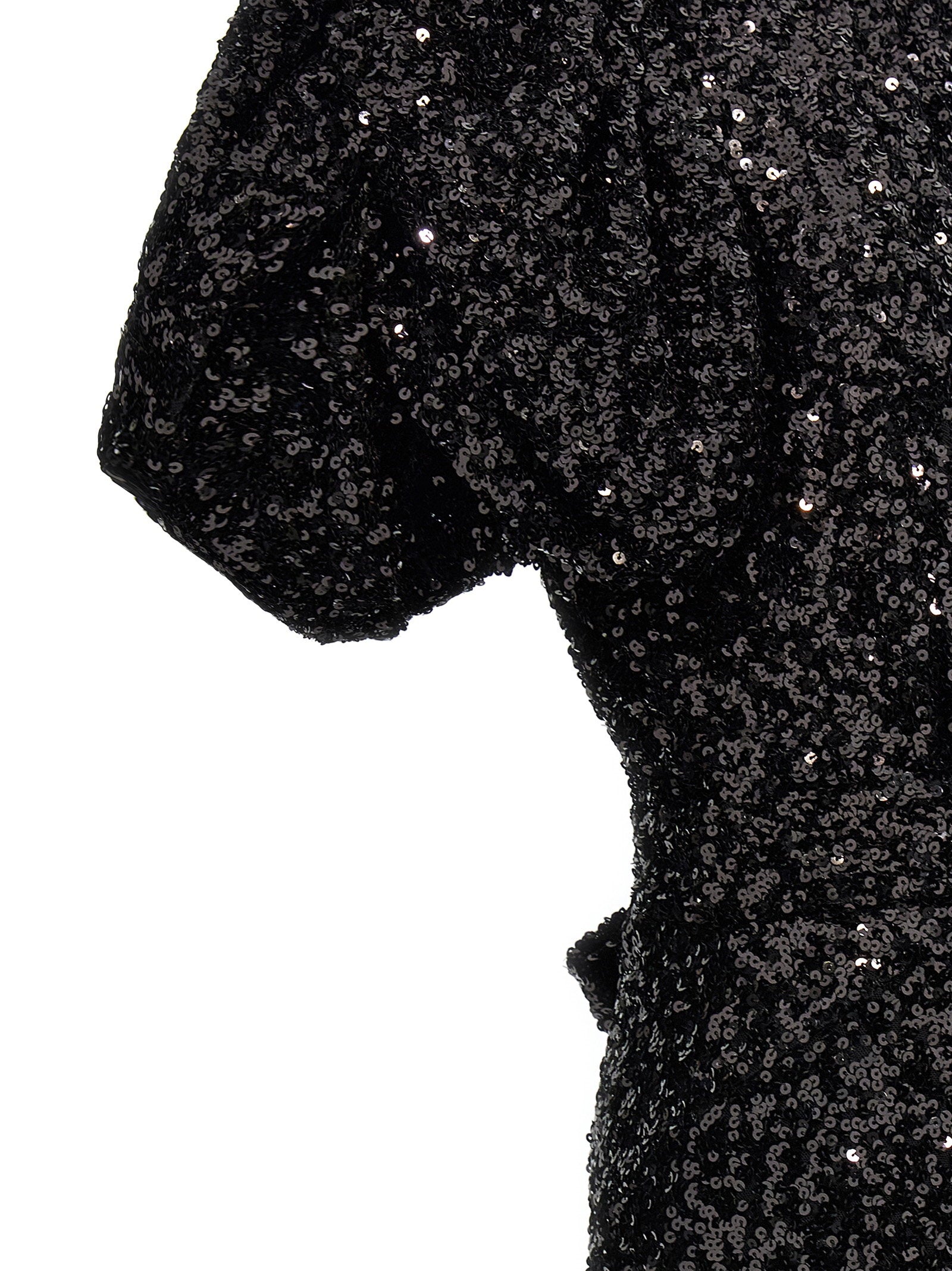 Rotate Birger Christensen Sequin Midi Dress — Black, view 4