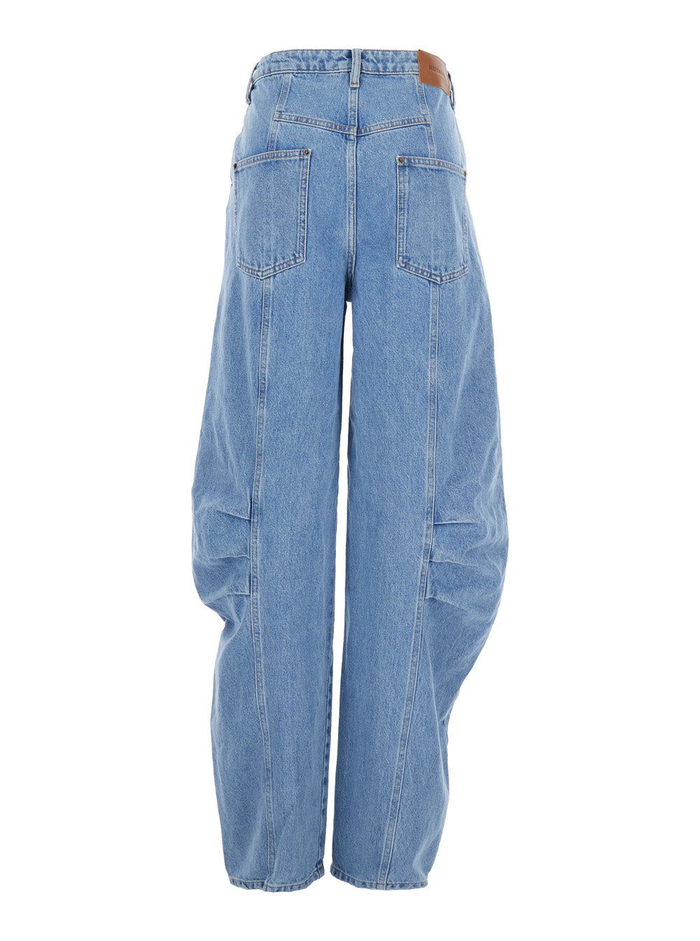 Rotate Birger Christensen Wide-Leg Cotton Denim Jeans — Blue, view 2