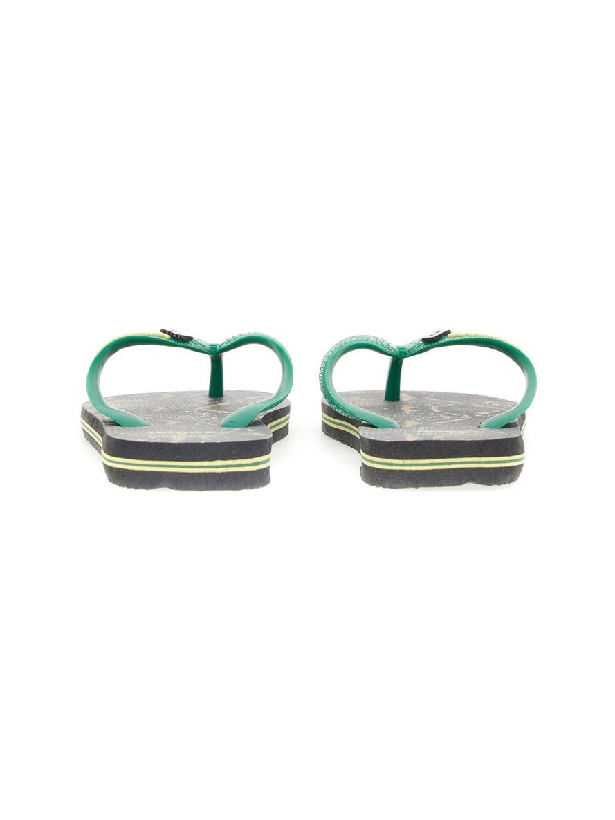 Rotate Birger Christensen Rubber Flip-Flop Sandals — Black, view 2