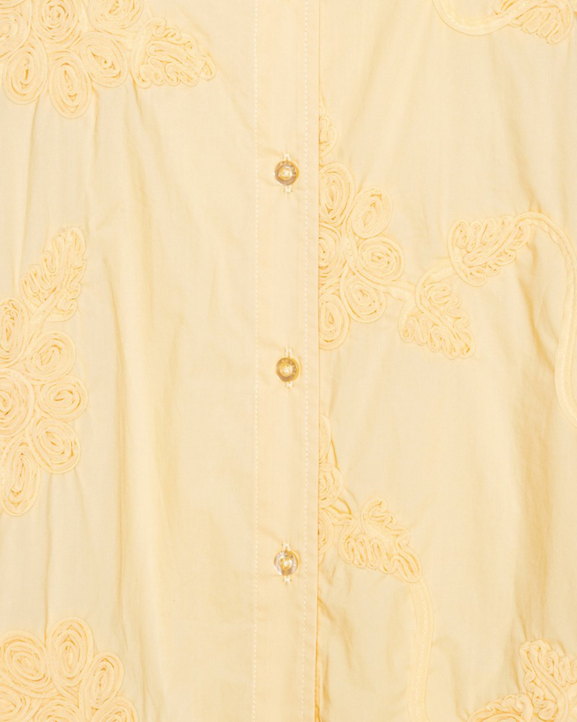 Rotate Birger Christensen Floral Appliqué Shirt — Beige, view 3
