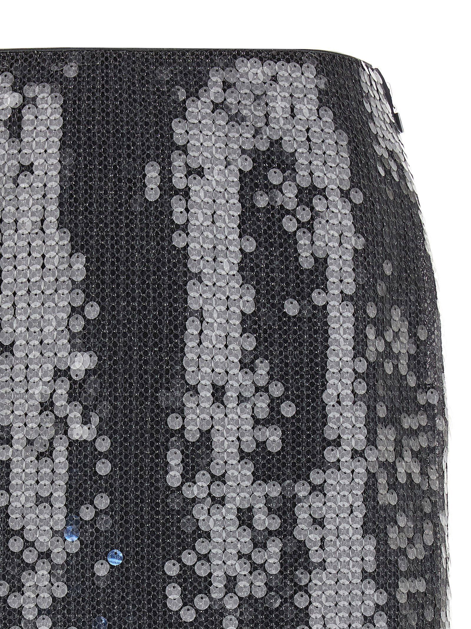 Rotate Birger Christensen Sequin Midi Skirt — Black, view 3