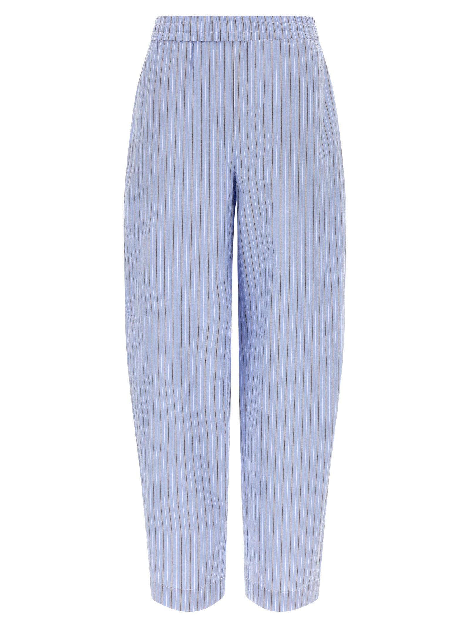 Rotate Birger Christensen Poplin Striped Trousers — Blue by Rotate Birger Christensen