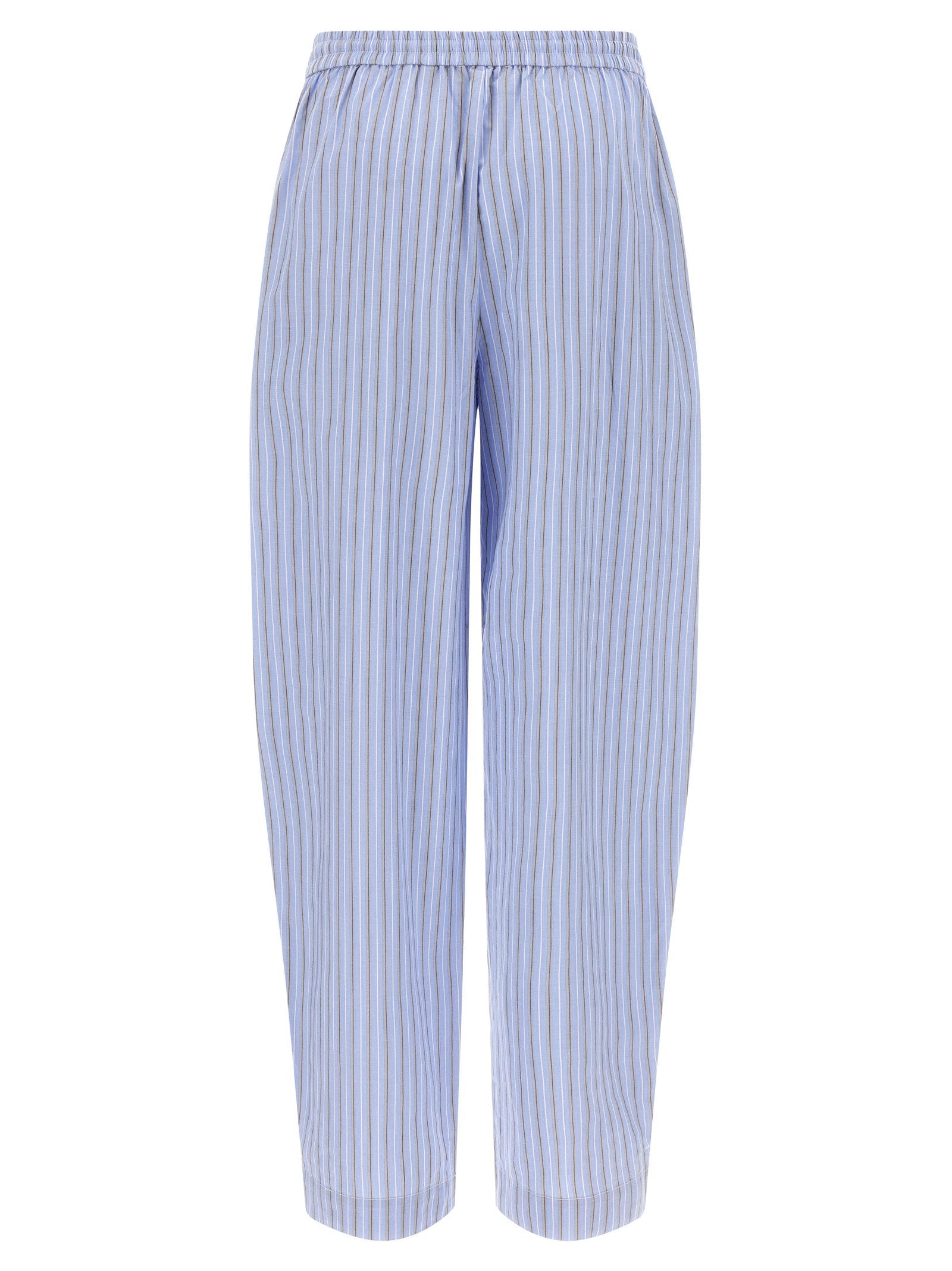 Rotate Birger Christensen Poplin Striped Trousers — Blue, view 2