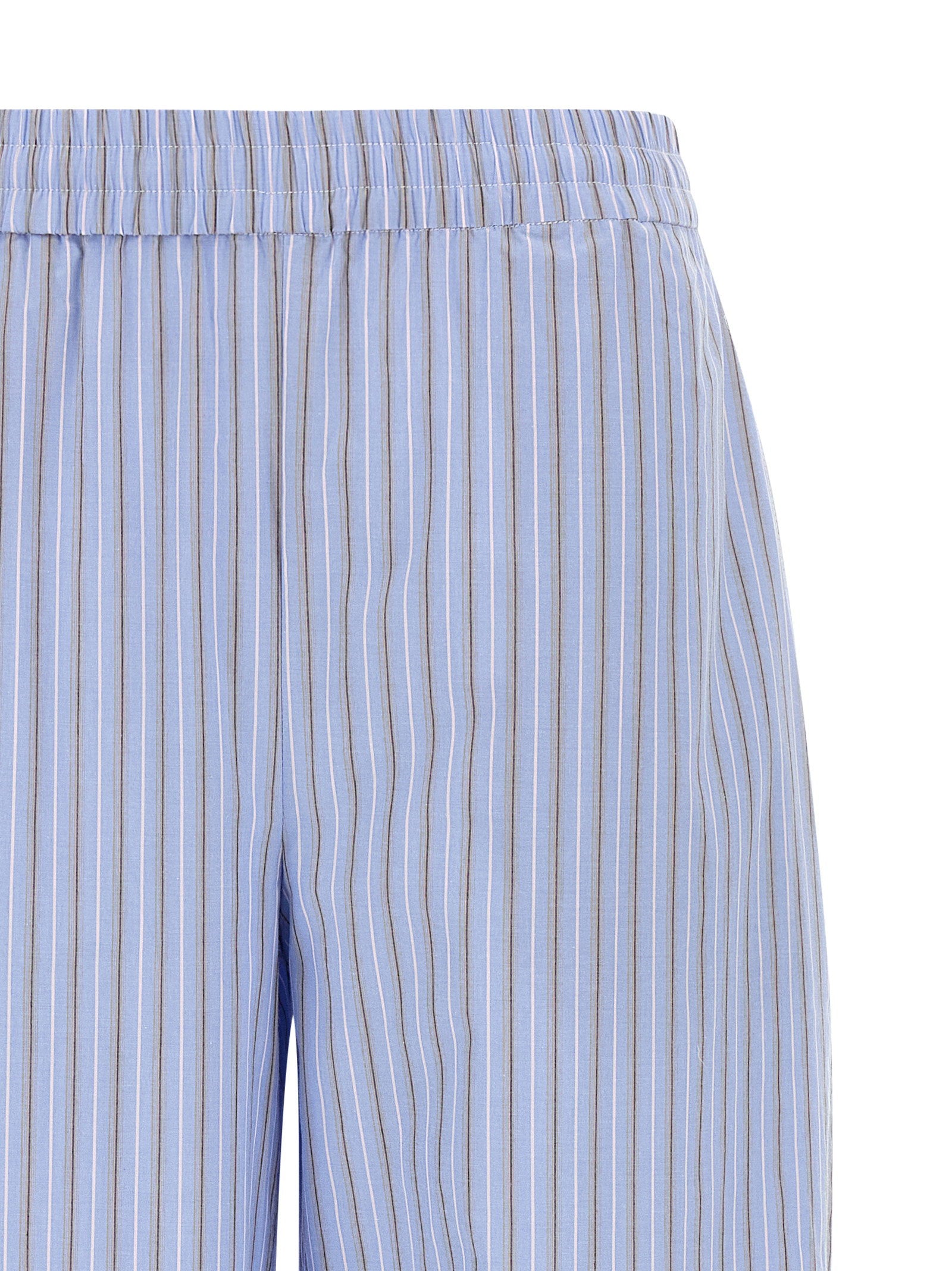 Rotate Birger Christensen Poplin Striped Trousers — Blue, view 3