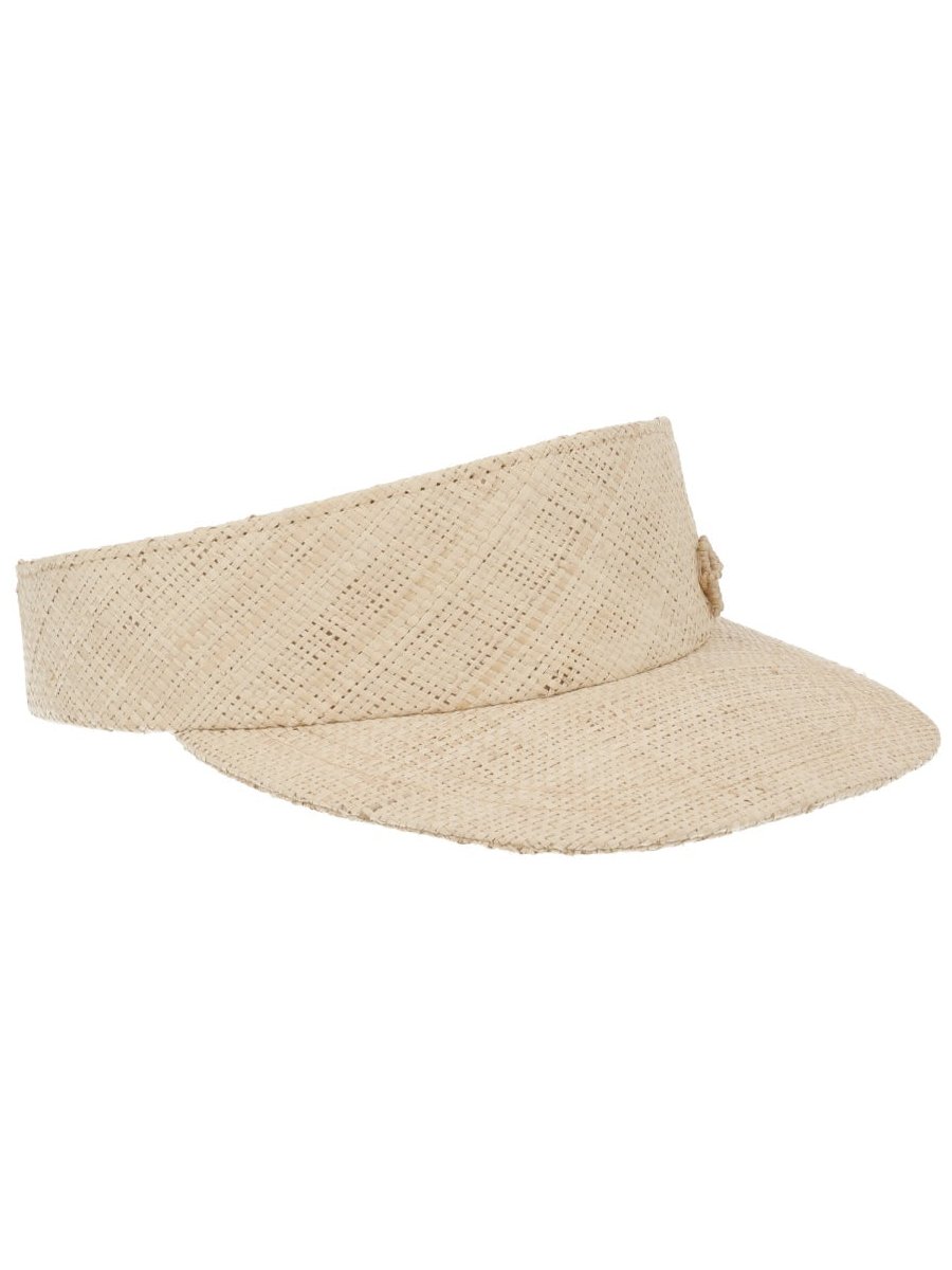 Ruslan Baginskiy KZR035SS26_STR-SRBNATURALSTRAW Straw Visor — Ivory by Ruslan Baginskiy