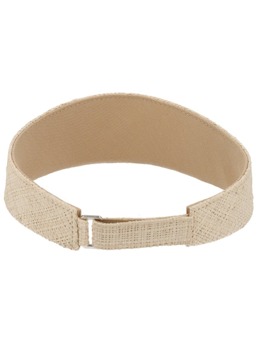 Ruslan Baginskiy KZR035SS26_STR-SRBNATURALSTRAW Straw Visor — Ivory, view 3