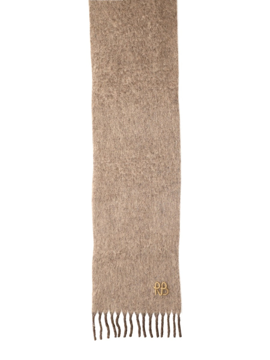 Ruslan Baginskiy Wool and Alpaca Blend Scarf — Beige, view 2