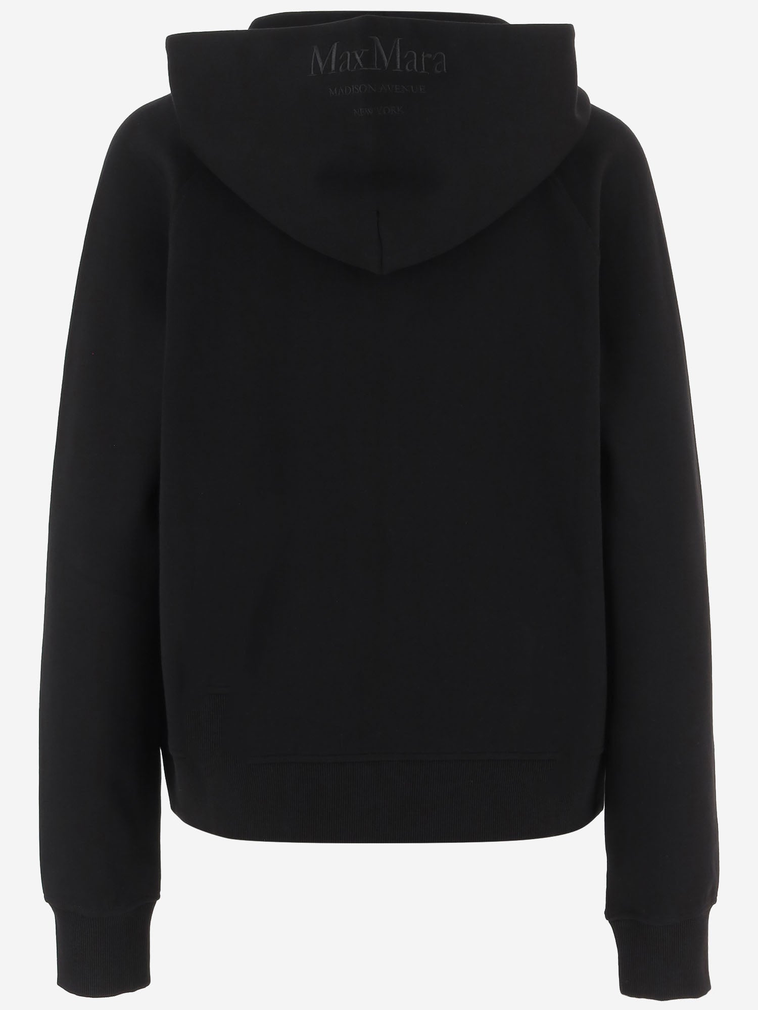 'S Max Mara Cotton Blend Hooded Hoodie — Black by 'S Max Mara
