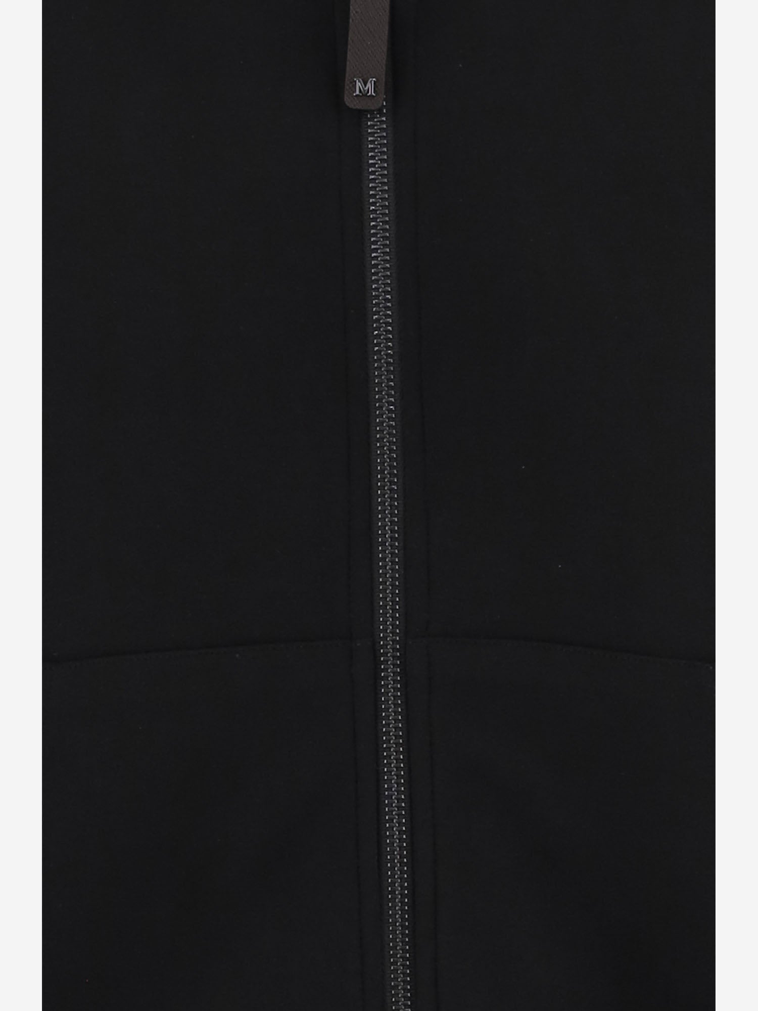 'S Max Mara Cotton Blend Hooded Hoodie — Black, view 2