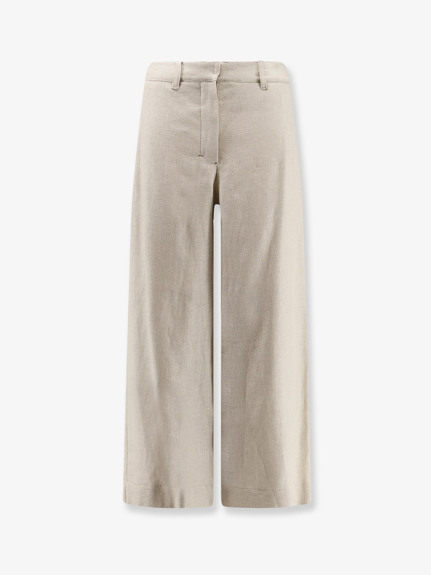 'S Max Mara Stretch Cotton-Linen Trousers — Beige by 'S Max Mara