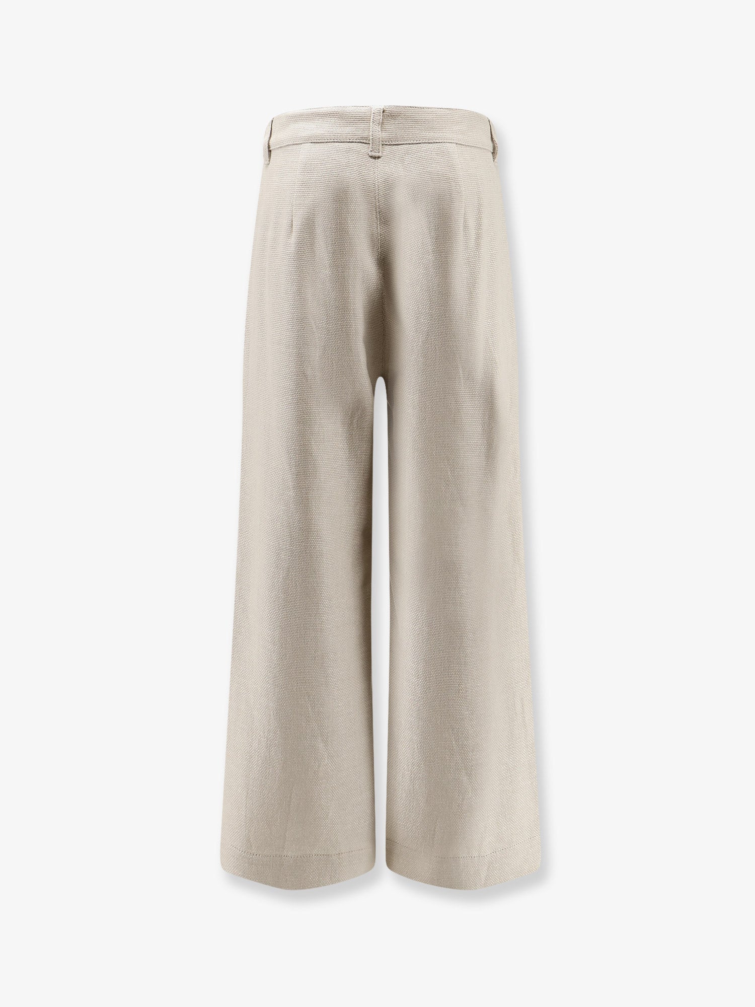 'S Max Mara Stretch Cotton-Linen Trousers — Beige, view 2