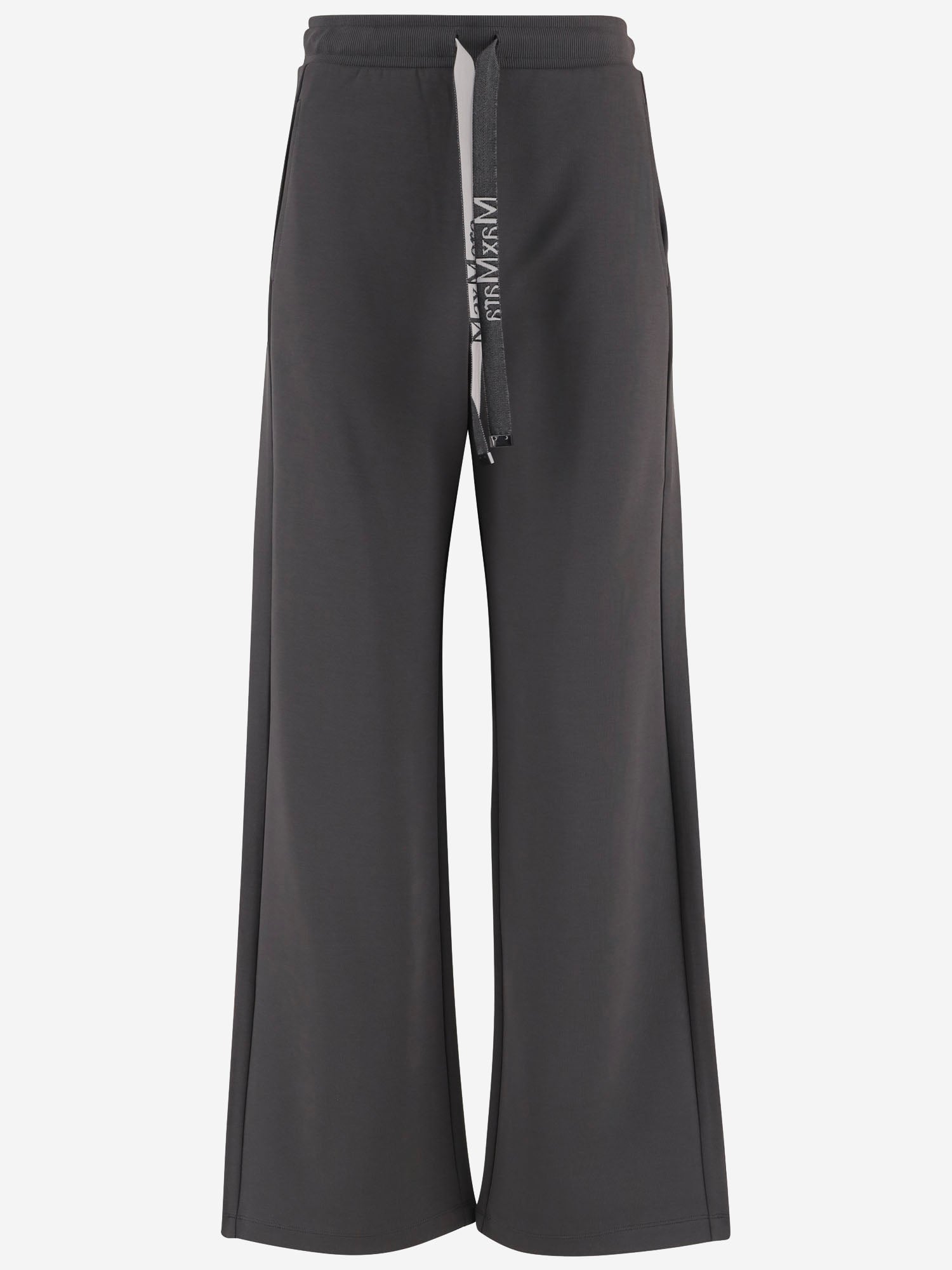 'S Max Mara Cotton-Blend Trousers — Gray, view 3