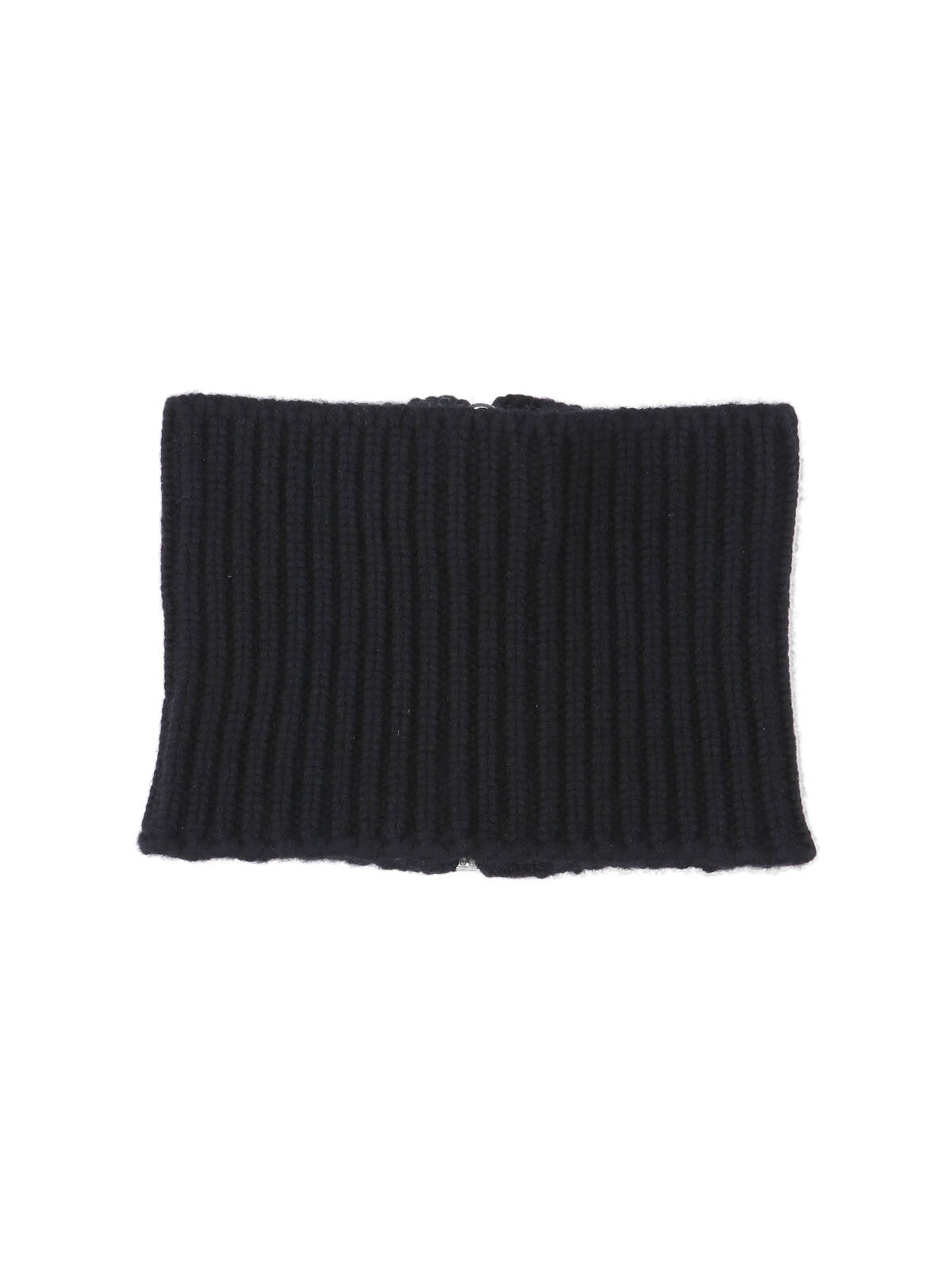 Sa Su Phi Cashmere Ribbed-Knit Scarf — Black, view 2