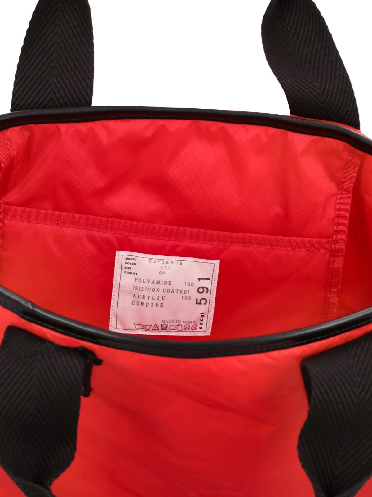 Sacai Skytex Tote Bag — Red, view 3