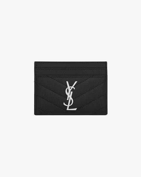 Saint Laurent Logo-Embossed Leather Card Case — Black by Saint Laurent