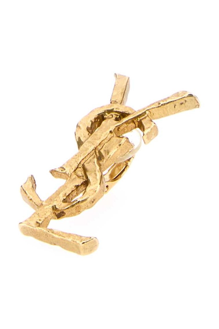 Saint Laurent Clip Earring — Gold, view 2
