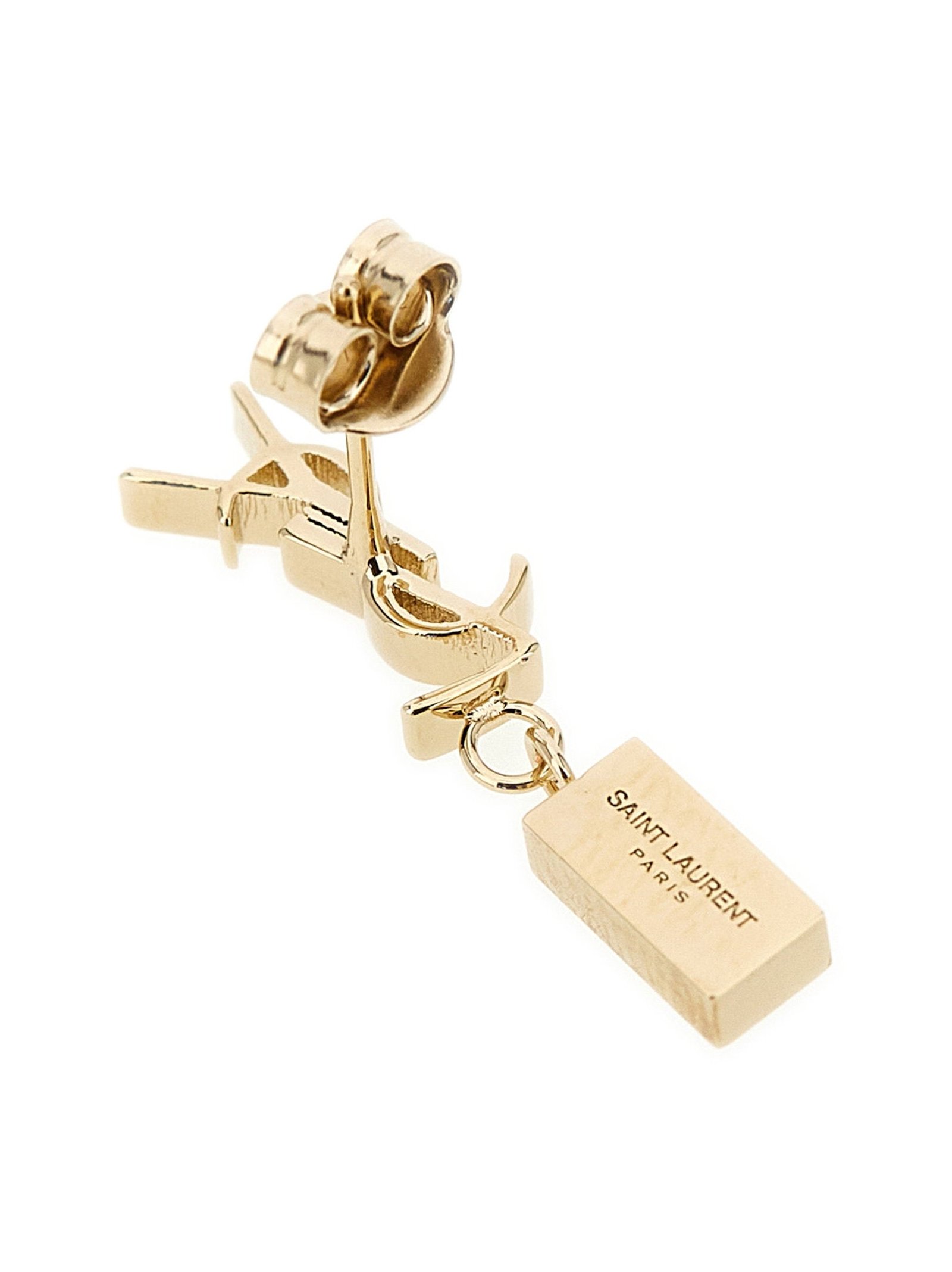 Saint Laurent Cassandre Earrings — Gold, view 3