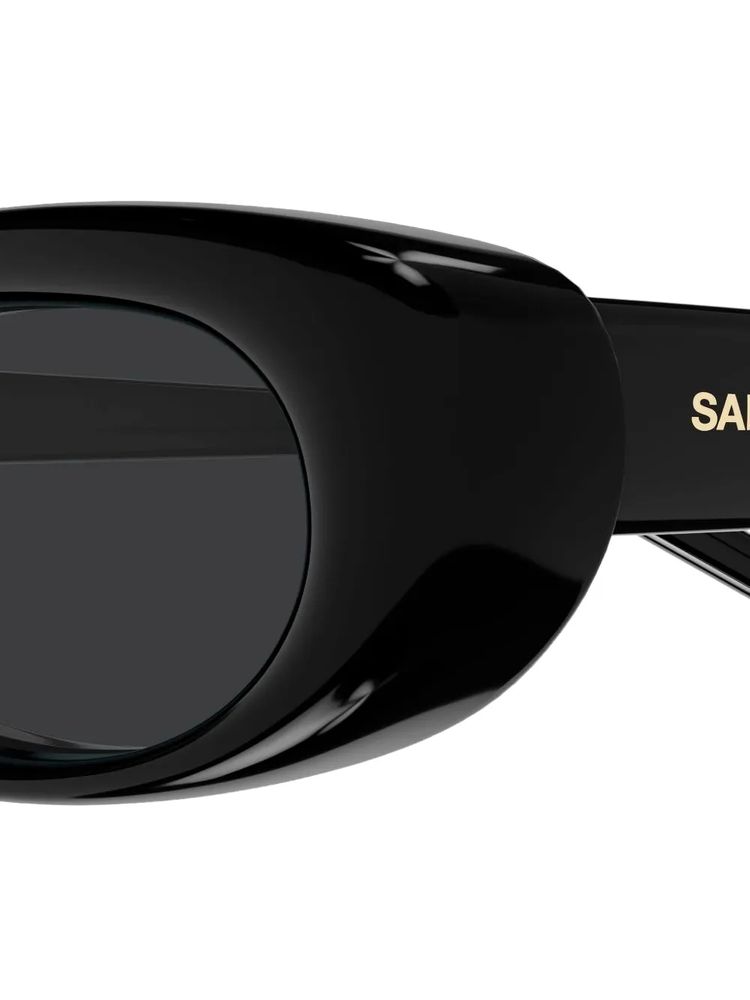 Saint Laurent Eyewear SL557SHADEPLUMP Oval Sunglasses — Black by Saint Laurent Eyewear