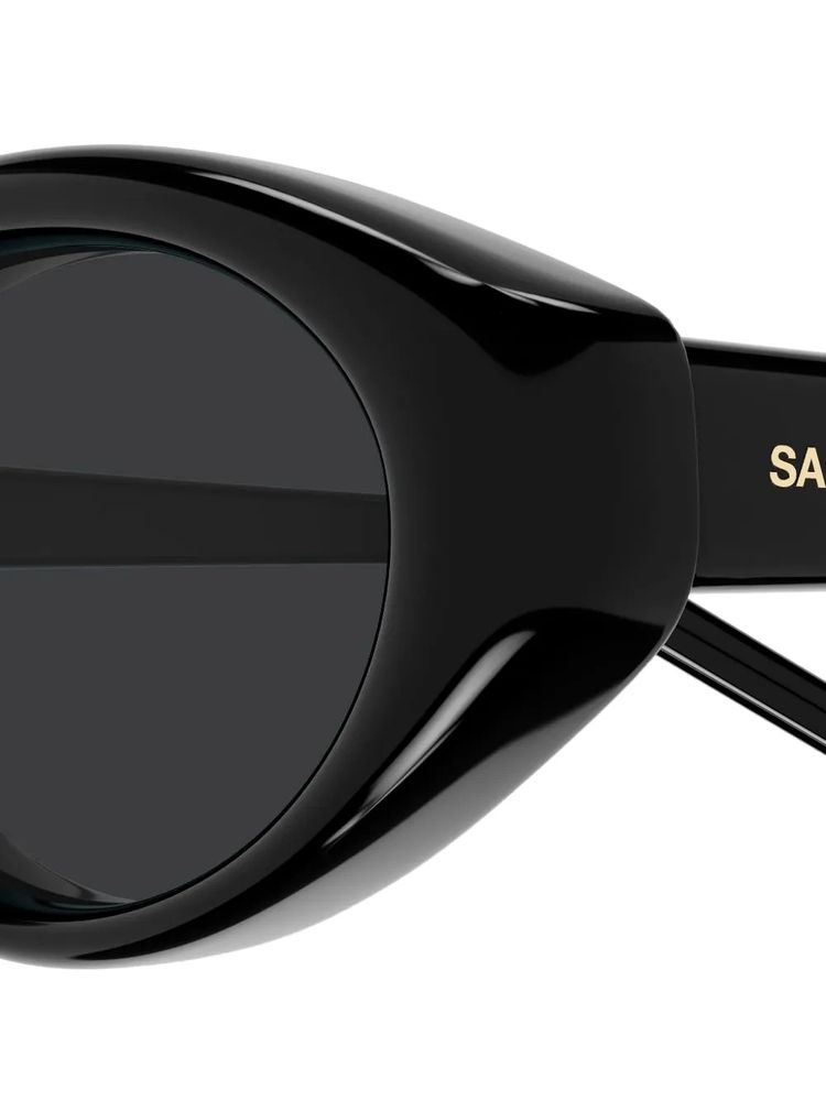 Saint Laurent Eyewear SL567PLUMP Oval Frame Sunglasses — Black, view 2