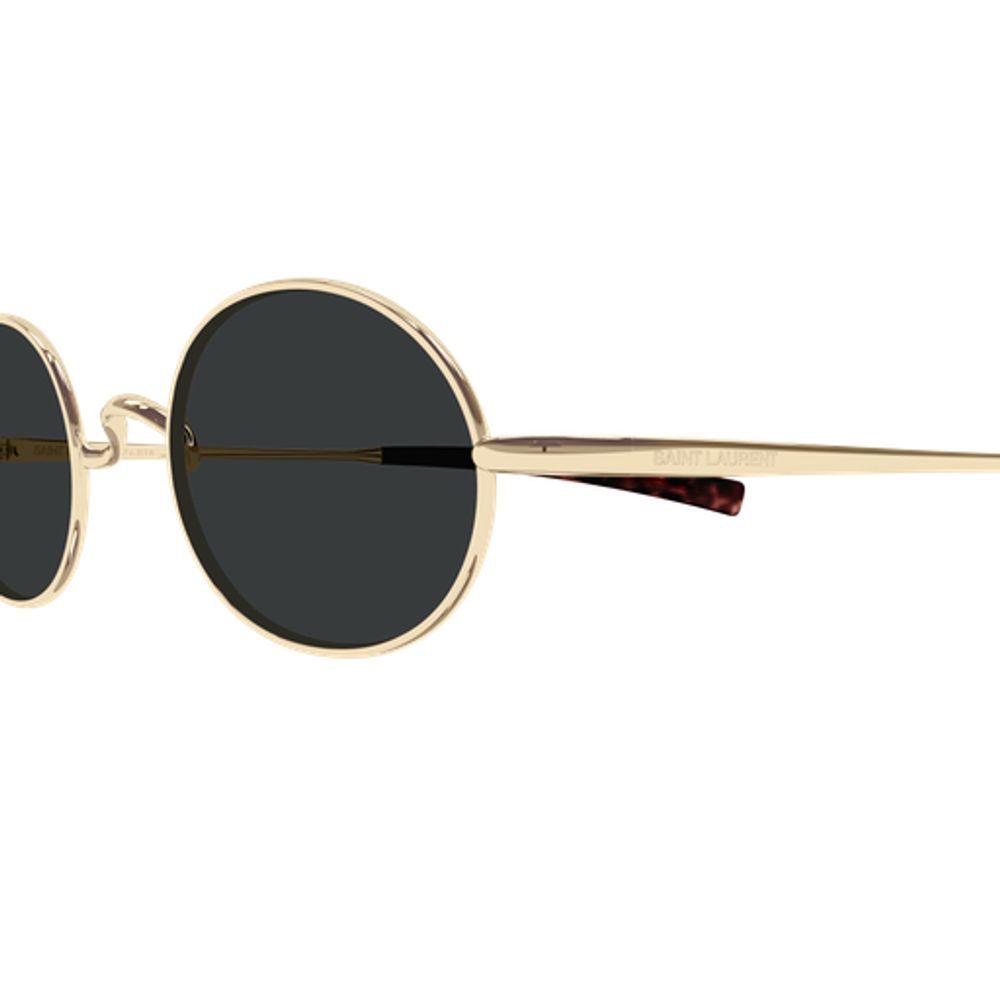 Saint Laurent Eyewear SL948T Oval Metal Frame Sunglasses — Gold, view 3