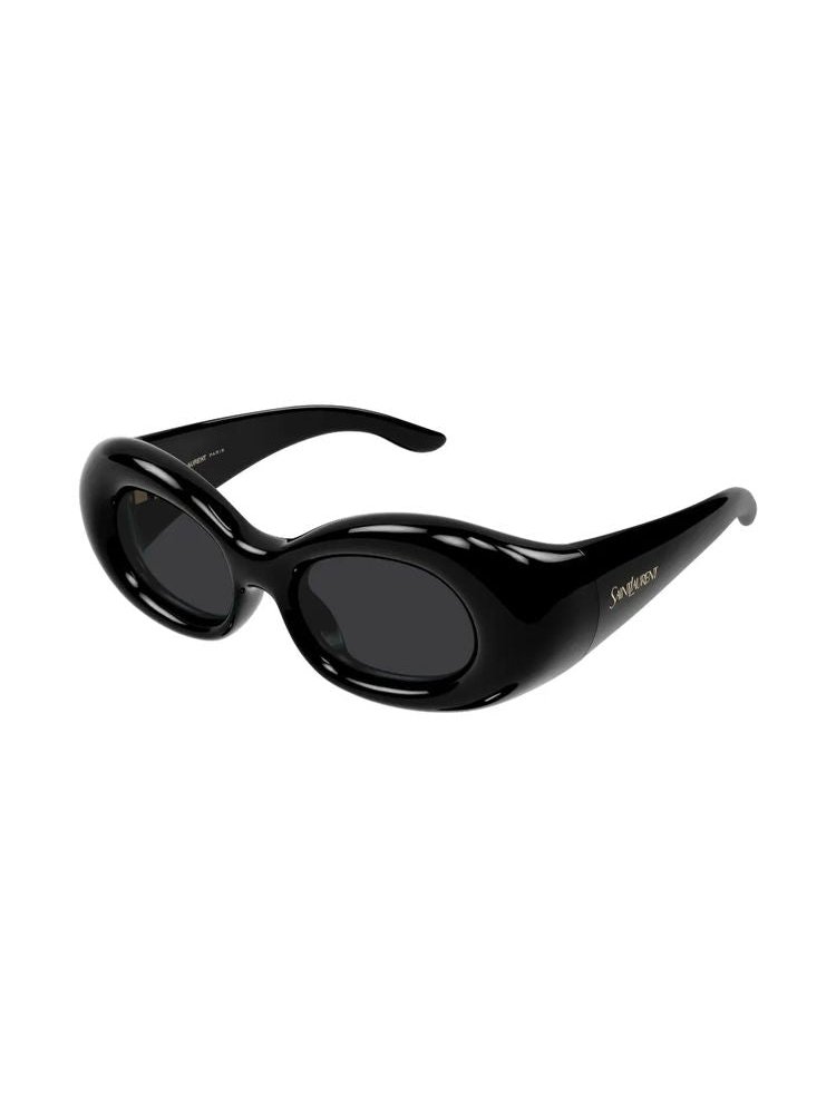 Saint Laurent Eyewear SL968 Oval Frame Sunglasses — Black, view 2