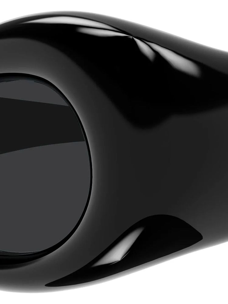 Saint Laurent Eyewear SL968 Oval Frame Sunglasses — Black, view 3