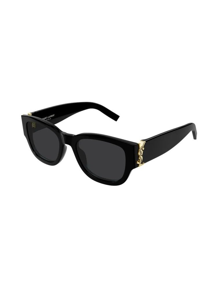 Saint Laurent Eyewear SLM174 Acetate Cat-Eye Sunglasses — Black, view 2