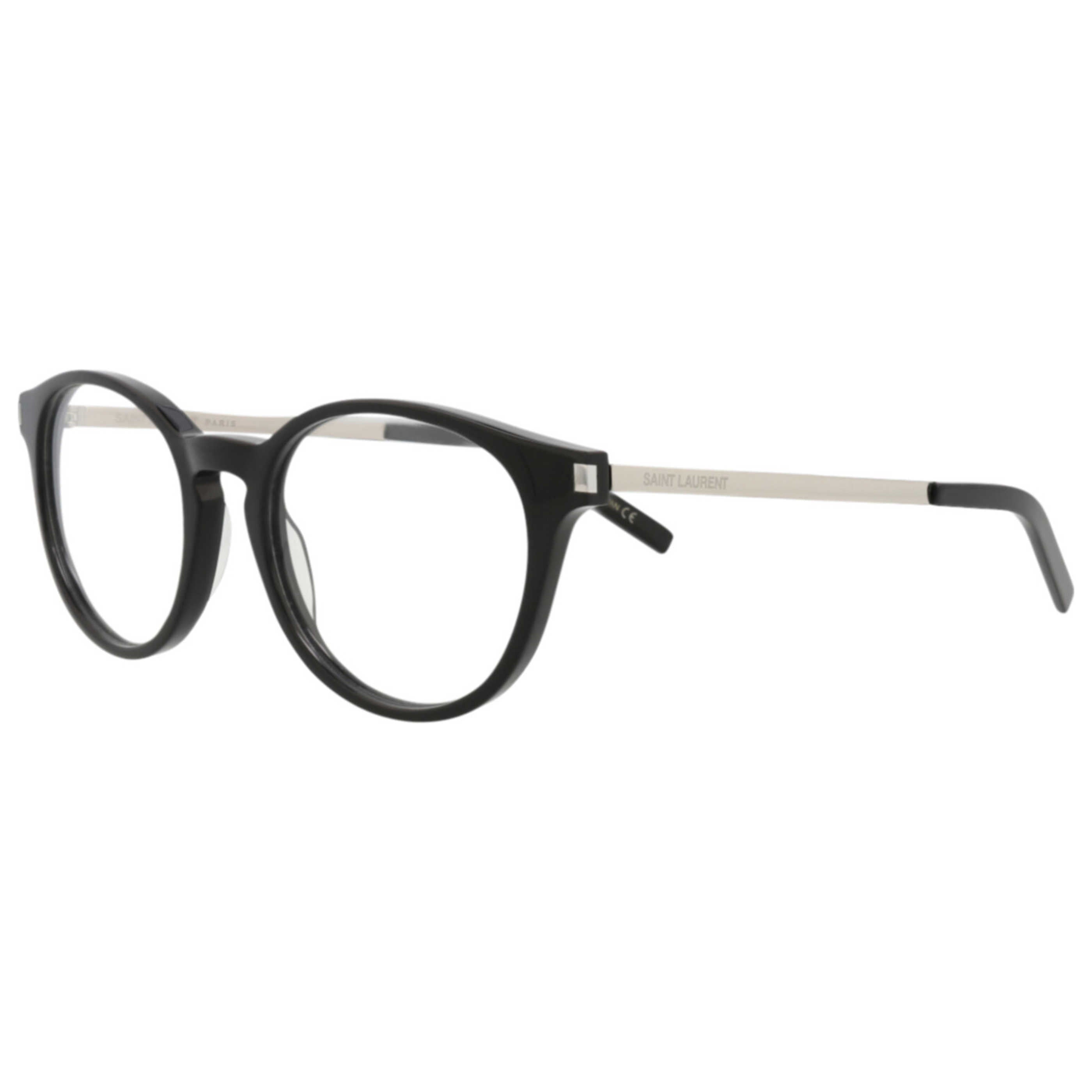 Saint Laurent SL2530000177001 Round-Frame Acetate Eyeglasses — Black by Saint Laurent