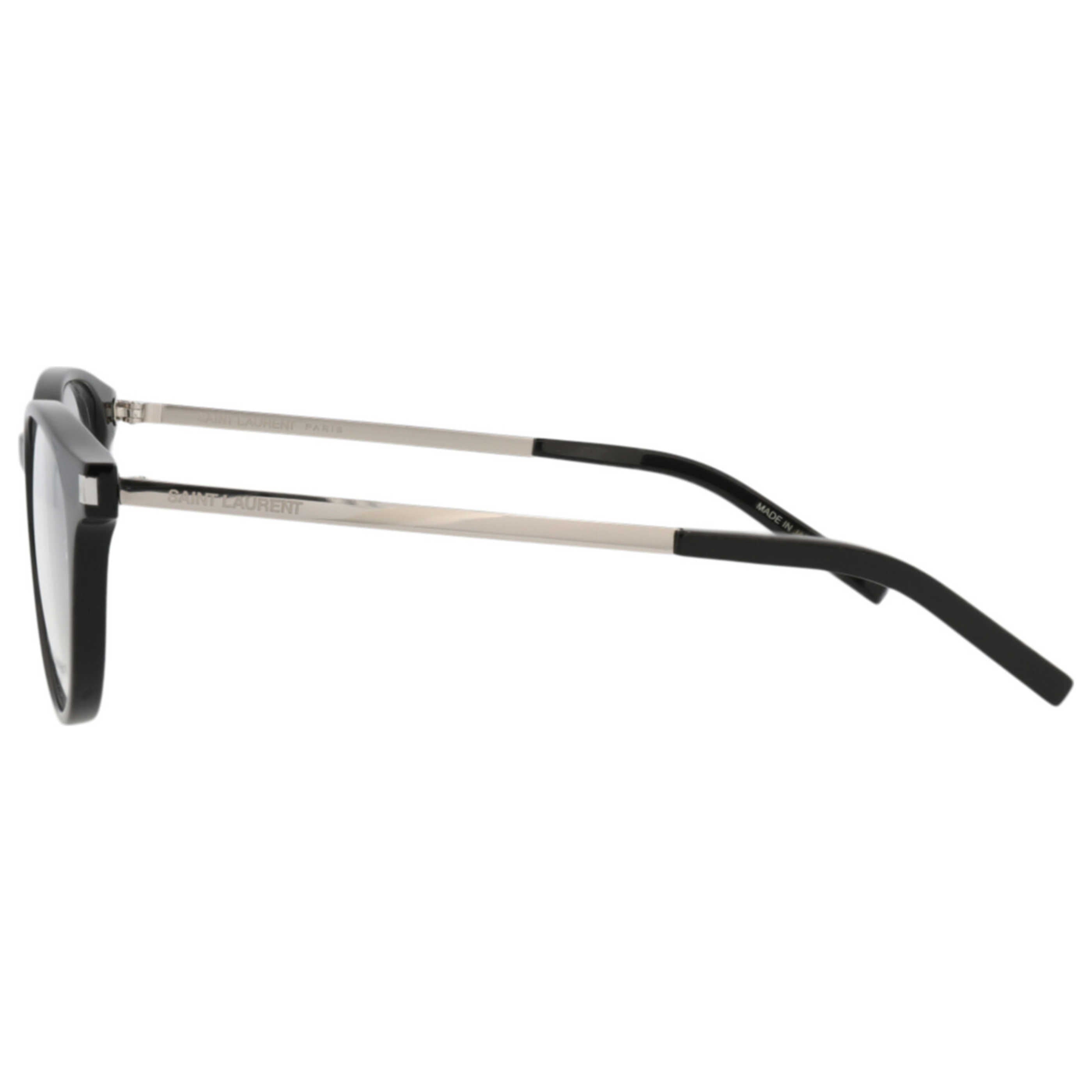 Saint Laurent SL2530000177001 Round-Frame Acetate Eyeglasses — Black, view 2