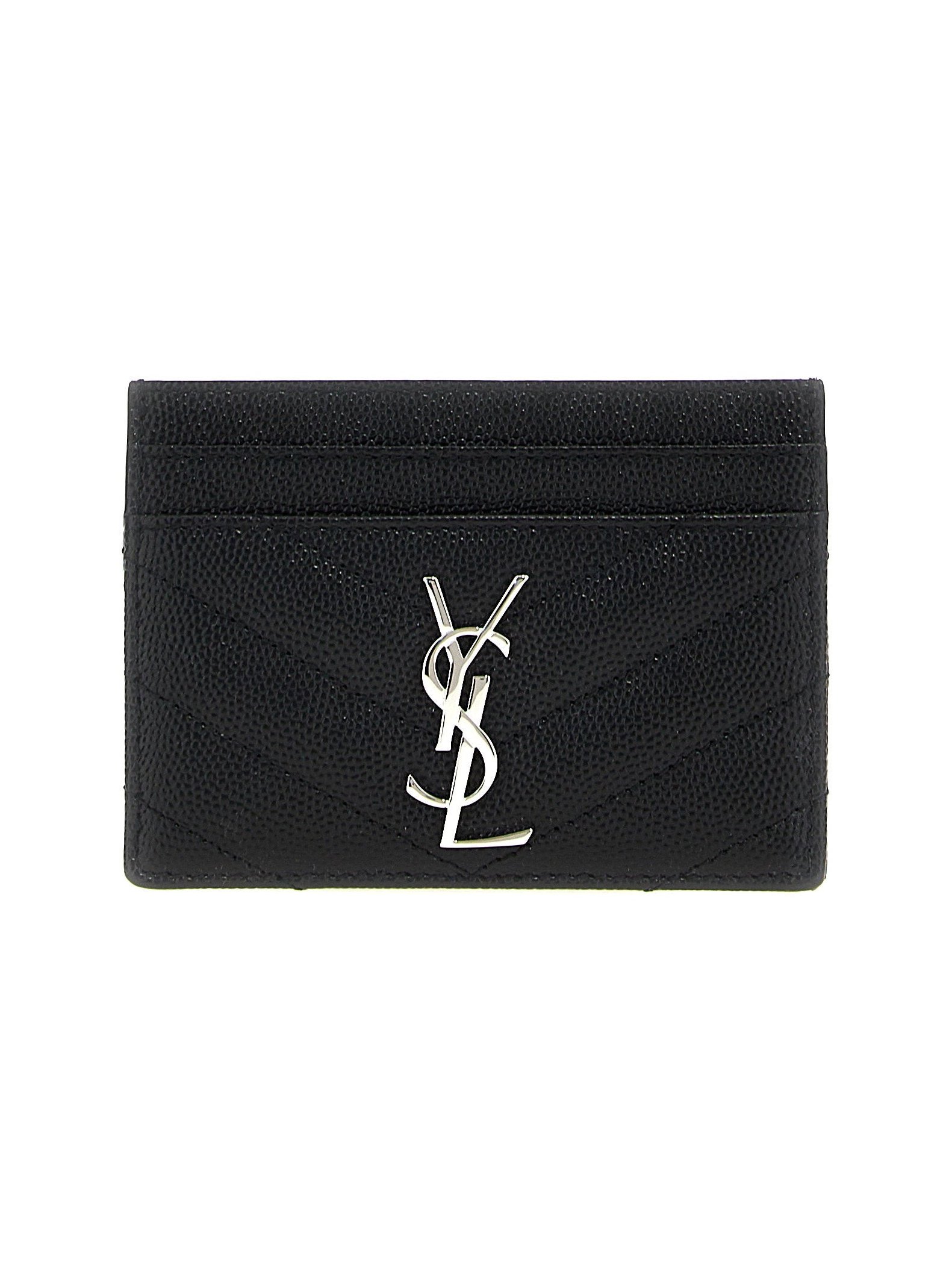 Saint Laurent Quilted Leather Wallet — Black by Saint Laurent