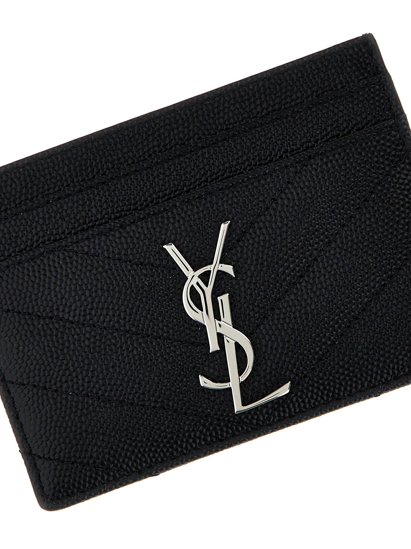 Saint Laurent Quilted Leather Wallet — Black, view 3