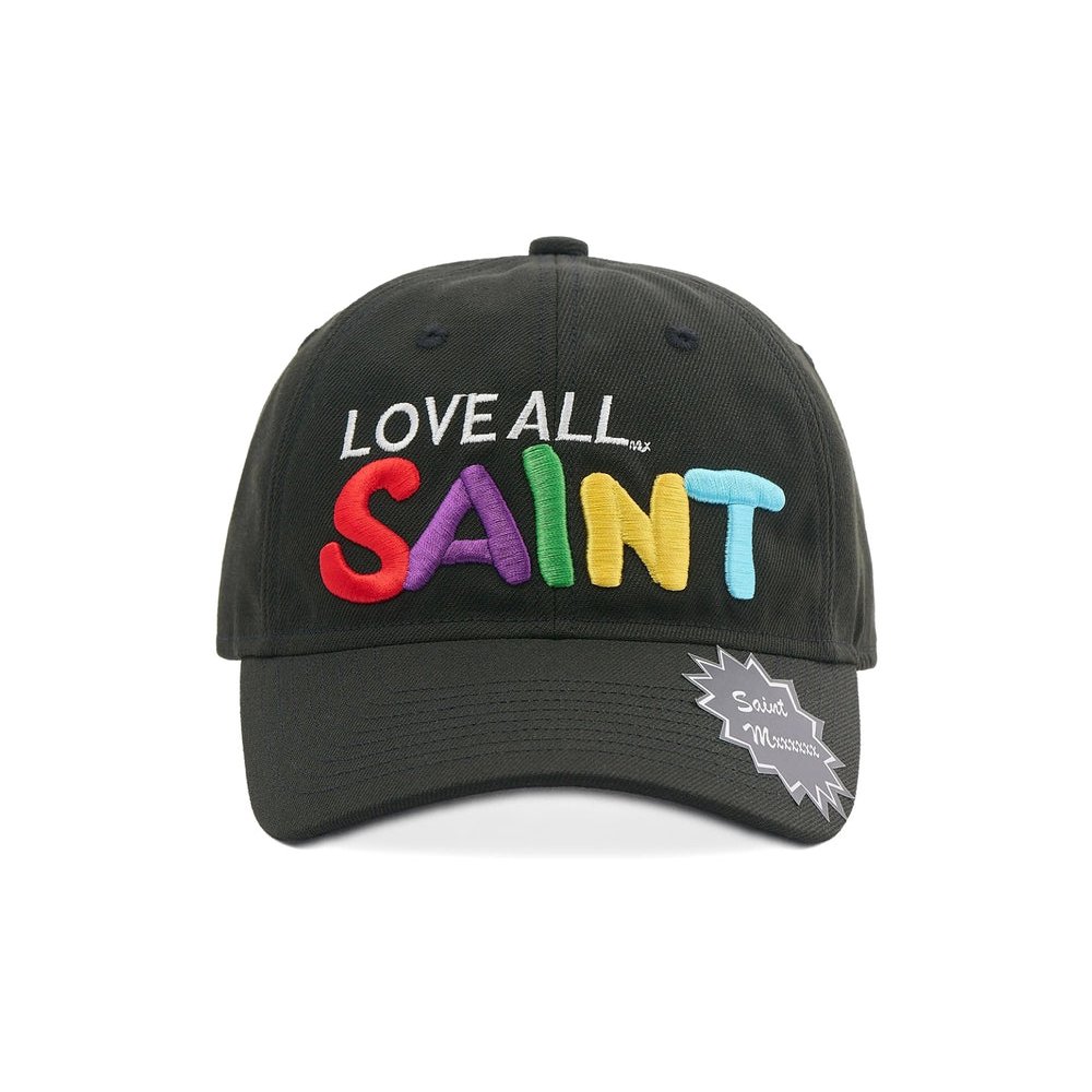 Saint Mxxxxxx 0000-080 Embroidered Logo Baseball Cap — Black by Saint Mxxxxxx