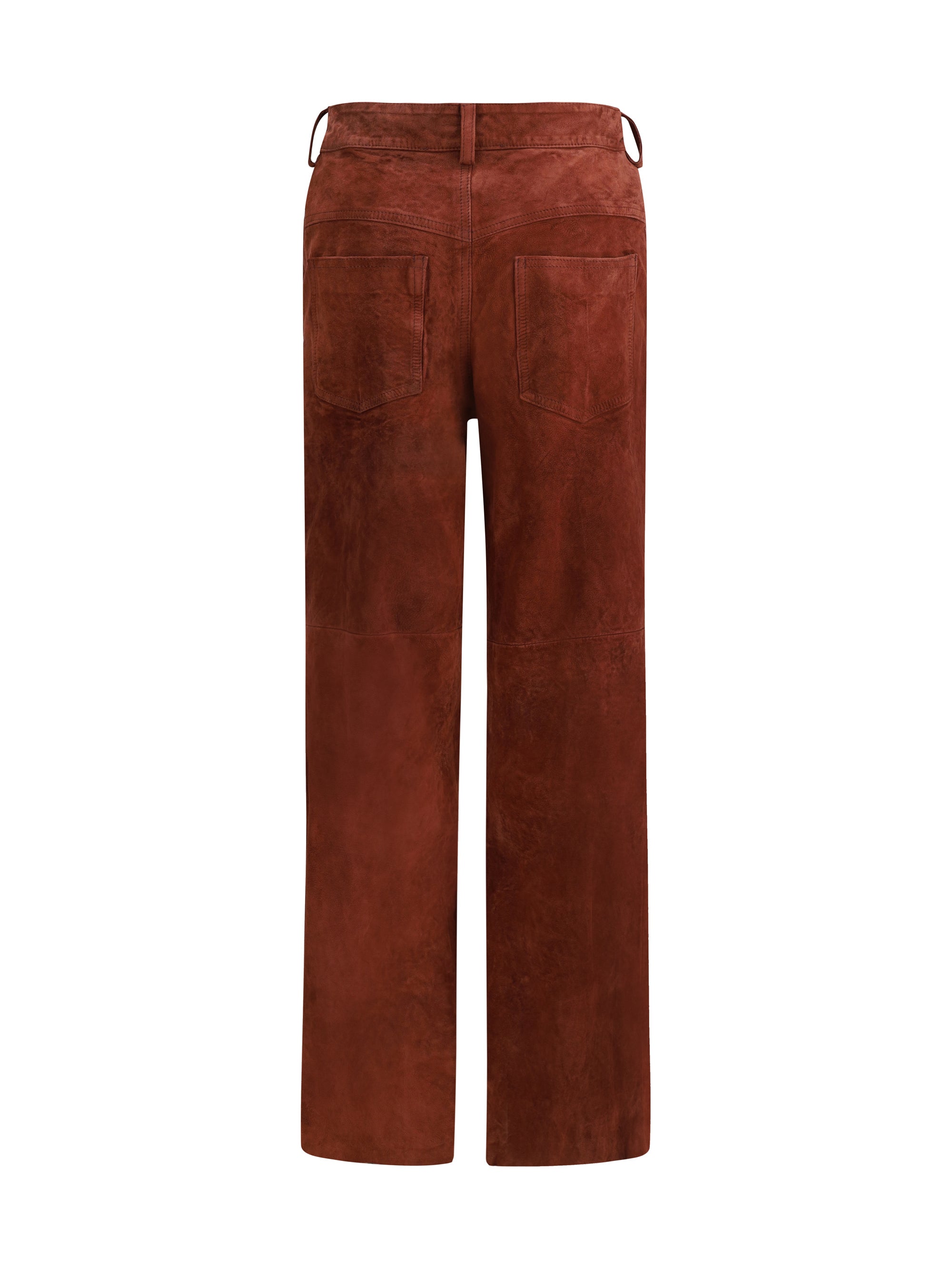 Salvatore Santoro Suede Trousers — Brown, view 2